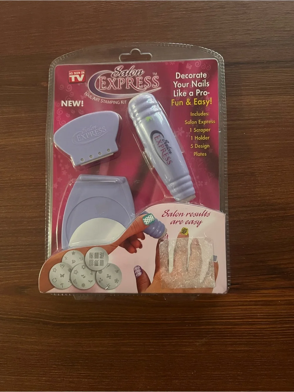 New With Tags Salon Express Nail Art Stamping Kit